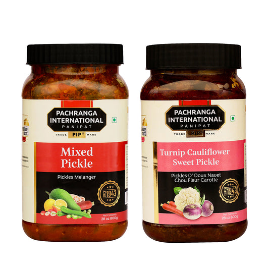 Pickle Combo: Mixed Pickle & Turnip Cauliflower Pickle